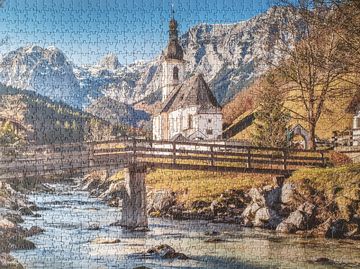 Pfarrkirche im Herbst, Ramsau
